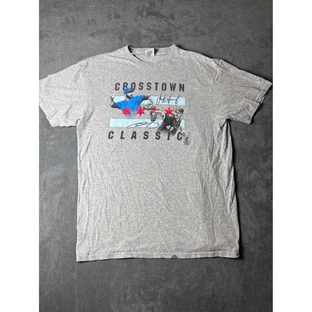 Delta Pro Weight 2018 Crosstown Classic MLBPA Chicago T-Shirt Gray Large